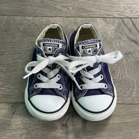 Converse All Star Navy Purple Infant Sneakers - Picture 2 of 10